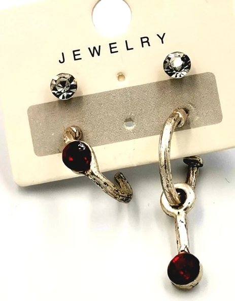 Renkli Kararmaz Papatya Figürlü Lüks Küpe ürün görseli 1