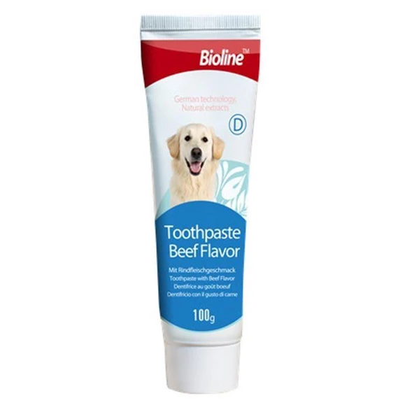 Bioline Biftek Aromalı Köpek  Diş Macunu 100 Gr - 1