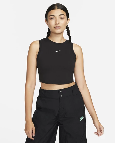 Nike Dar Crop Mini Fitilli Kadın Atleti ürün görseli 1