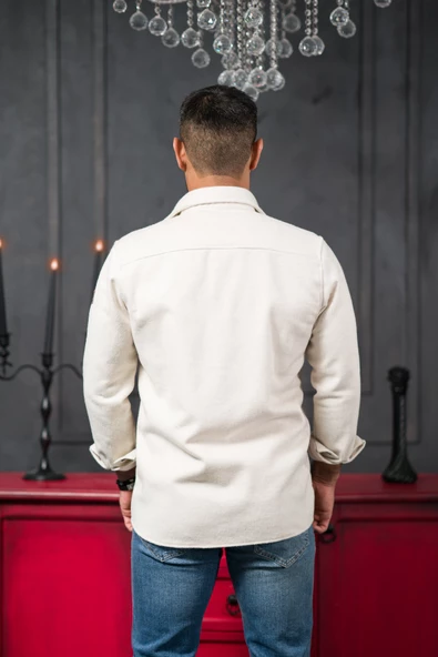 Advante Slimfit Çift Kapak Cepli Astarsız Kaşe Gömlek - 6