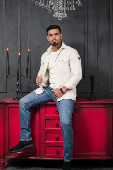 Advante Slimfit Çift Kapak Cepli Astarsız Kaşe Gömlek - 5