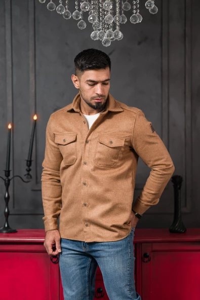 Advante Slimfit Çift Kapak Cepli Astarsız Kaşe Gömlek - 9