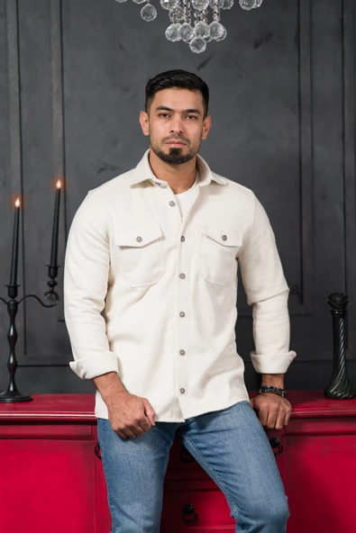 Advante Slimfit Çift Kapak Cepli Astarsız Kaşe Gömlek - 2