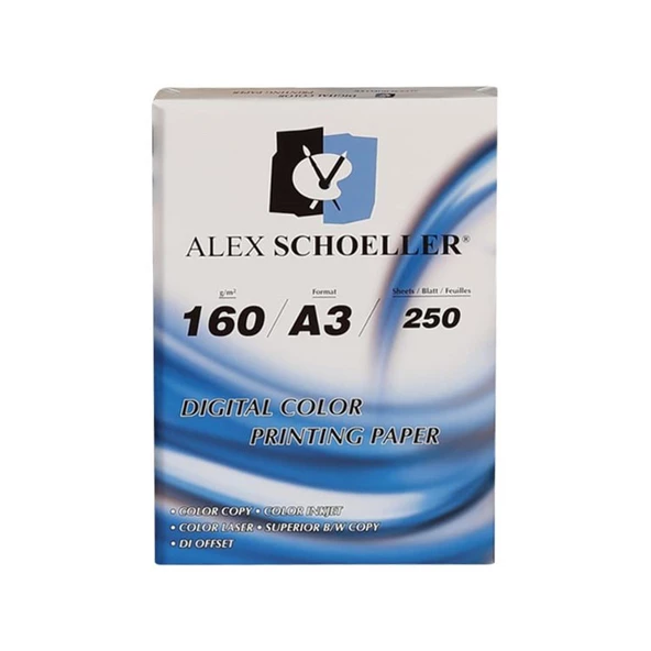 Alex A3 Fotokopi Kağıdı 160Gr 250Li Alx-850 (1 Paket)