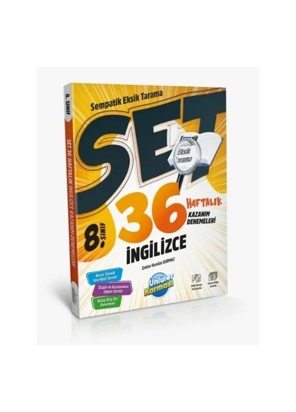 Ünlüler Karması 8. Sınıf İngilizce 36 Haftalık Kazanım Denemeleri