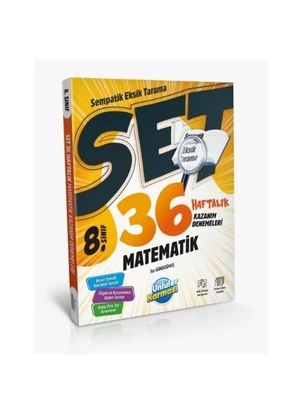 Ünlüler Yayınları 8. Sınıf Matematik SET 36 Haftalık Kazanım Denemeler