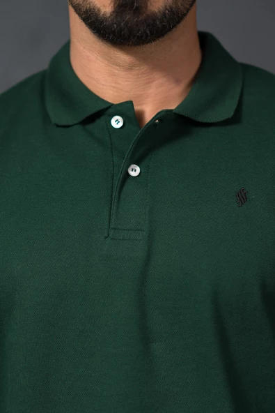 San&Fa Regular Fit Polo Yaka Uzun Kol Pamuklu Baharlık Sweatshirt - 5