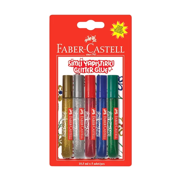FABER-CASTELL SİMLİ YAPIŞTIRICI 5Lİ BLİSTER (179705)