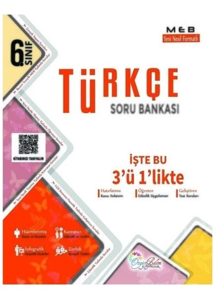 6. Sınıf Türkçe Soru Bankası Özgün Bilim Yayınları