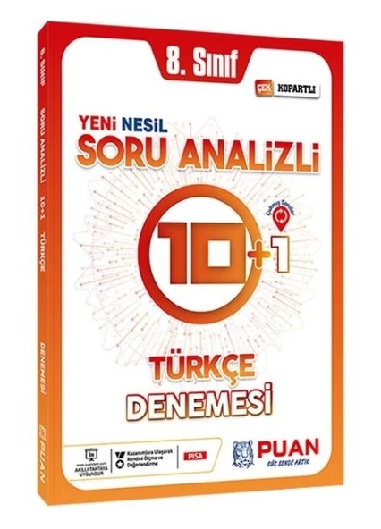 8. Sınıf LGS Türkçe Soru Analizli 10+1 Deneme Puan Yayınları