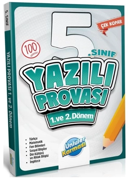 5. Sınıf Yazılı Provası 1. ve 2. Dönem Ünlüler Karması