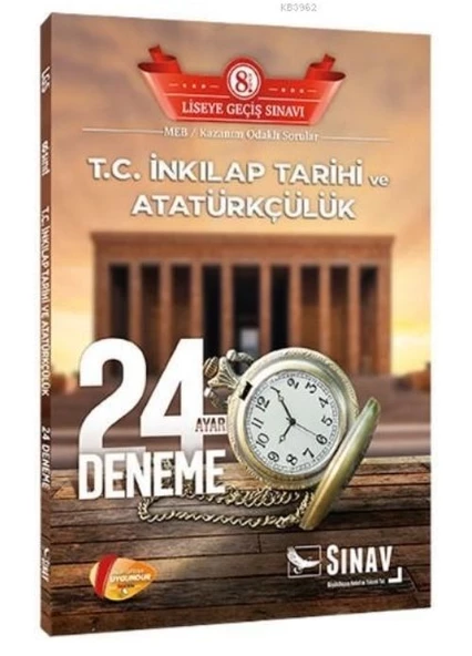 8. Sınıf LGS T.C. İnkılap Tarihi ve Atatürkçülük 24 Deneme Sınav Dergisi Yayınları ürün görseli
