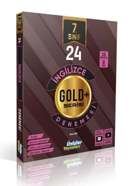 7. Sınıf İngilizce Gold Serisi 24 Deneme Ünlüler Karması