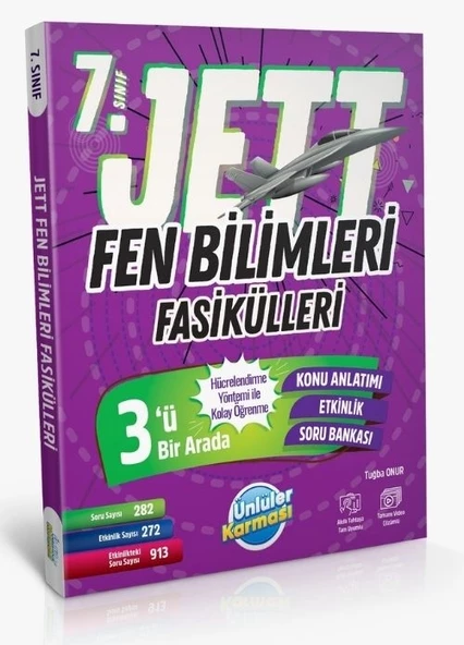 7. Sınıf Fen Bilimleri JETT Soru Fasikülleri Ünlüler Yayınları
