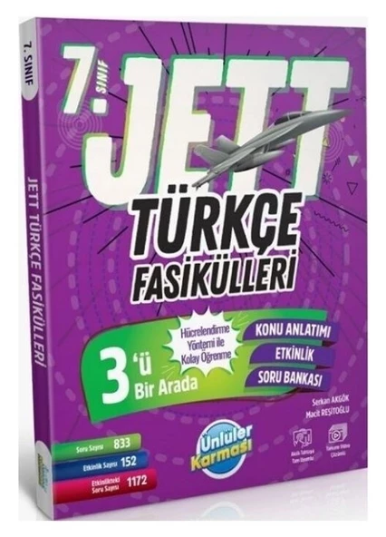 7. Sınıf Türkçe JETT Soru Fasikülleri Ünlüler Yayınları