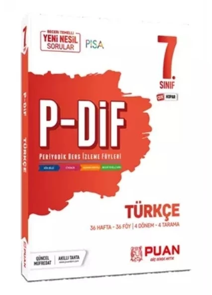 7.Sınıf Türkçe PDİF Konu Anlatım Föyleri Puan Yayınları