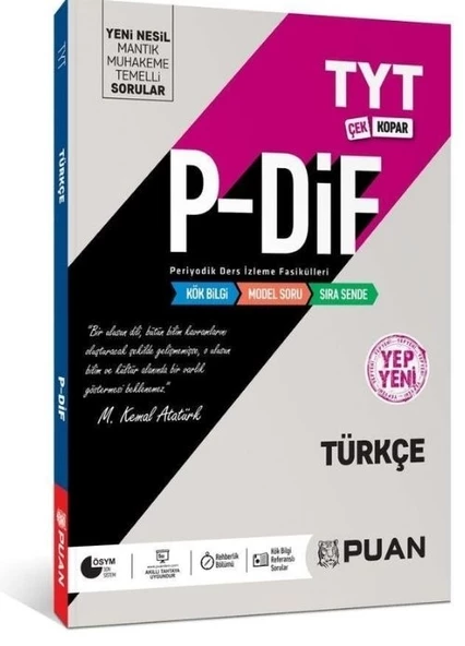 TYT Türkçe PDİF Konu Anlatım Fasikülleri Puan Yayınları