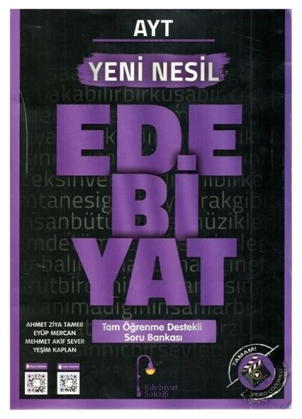 AYT Edebiyat Yeni Nesil Soru Bankası Edebiyat Sokağı Yayınları
