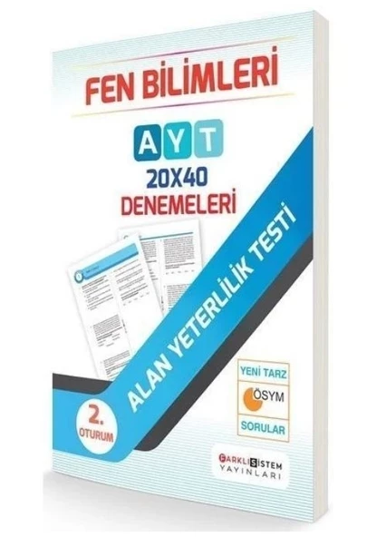 AYT Fen Bilimleri 20x40 Denemeleri Farklı Sistem Yayınları