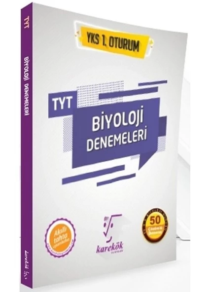 TYT Biyoloji 50 Çözümlü Deneme Karekök Yayınları