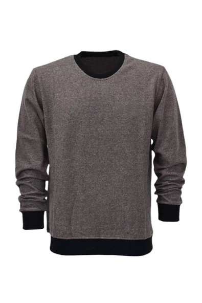Erkek Sıfır Yaka Sweatshirt  2508 BGL-ST04027 - Resim 6