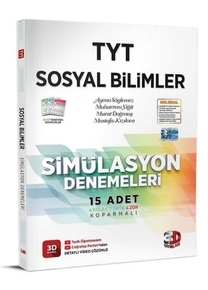 3D Yayınları TYT Sosyal Bilimler Simülasyon Denemeleri