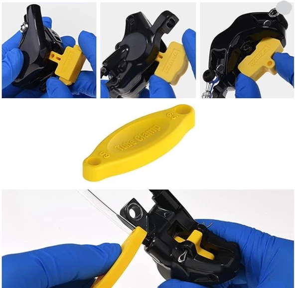 EzMTB DSC-803 Bisiklet Hidrolik Fren Tamir Bakım Kiti Sarı Mineral Yağ Basma Kiti - Resim 2