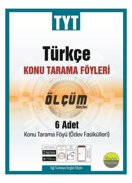TYT Türkçe Konu Tarama Föyleri Ölçüm Serisi 6 Fasikül Pano Yayınları