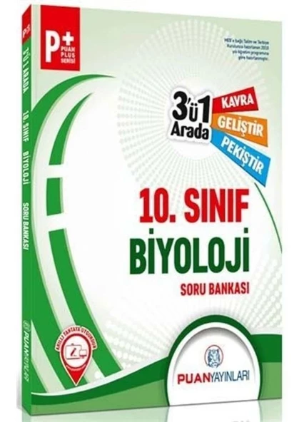 10. Sınıf Biyoloji 3`ü 1 Arada Soru Bankası Puan Yayınları