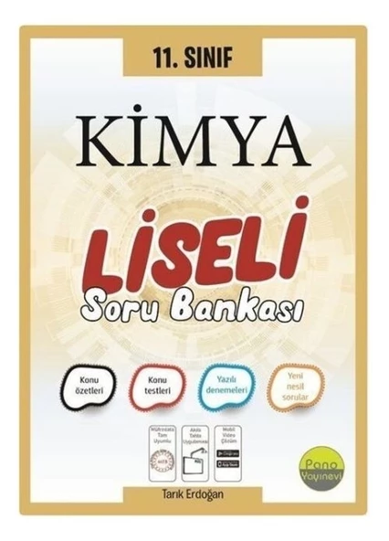 11. Sınıf Kimya Liseli Soru Bankası Pano Yayınları