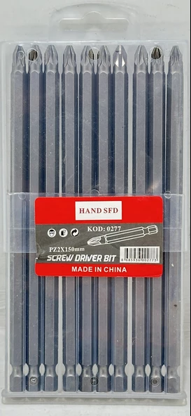 Hand SFD PZ2X150 MM Yıldız Bits Uç 10 Adet