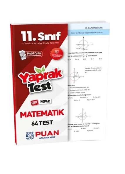 11. Sınıf Matematik Akıllı Test Puan Yayınları ürün görseli 1