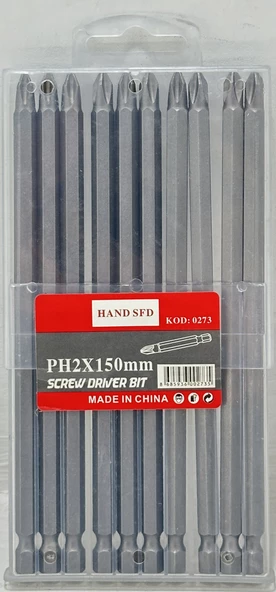Hand SFD PH2X150 MM Yıldız Bits Uç 10 Adet