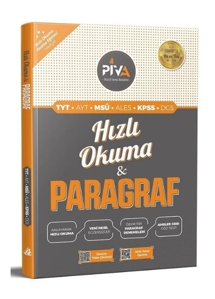 Piva Yayınları TYT AYT Paragraf Hızlı Okuma ürün görseli 1