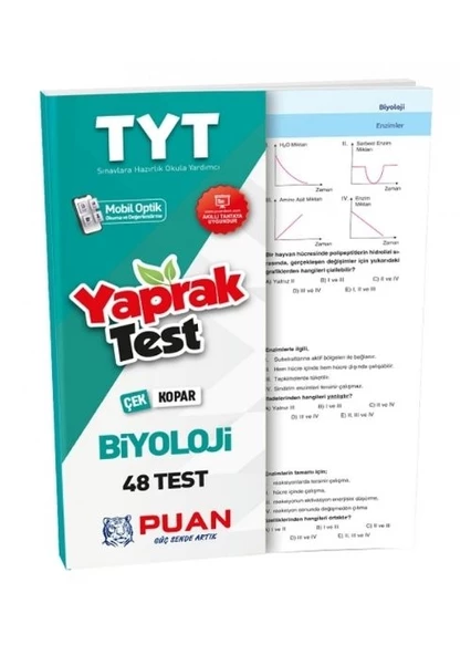 TYT Biyoloji Yaprak Test Puan Yayınları