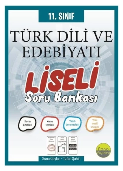 11. Sınıf Türk Dili ve Edebiyatı Liseli Soru Bankası Pano Yayınları