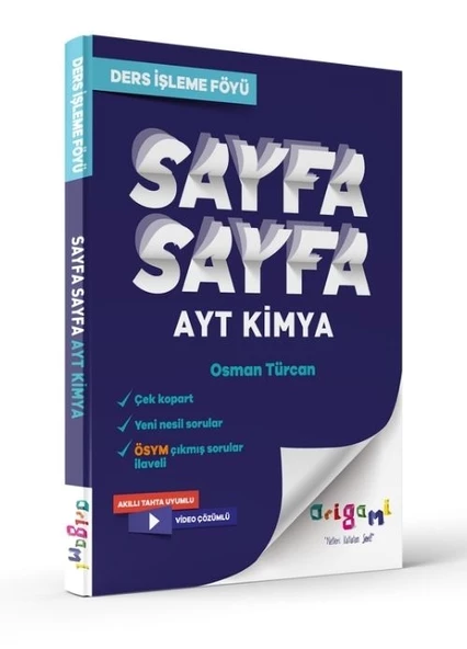 AYT Kimya Sayfa Sayfa Ders İşleme Föyü Tammat Yayıncılık