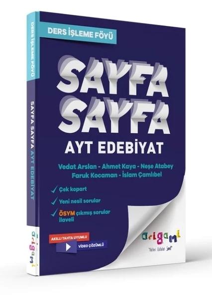 AYT Edebiyat Sayfa Sayfa Ders İşleme Föyü Tammat Yayıncılık