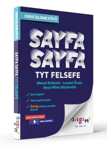 TYT Felsefe Sayfa Sayfa Ders İşleme Föyü Tammat Yayıncılık