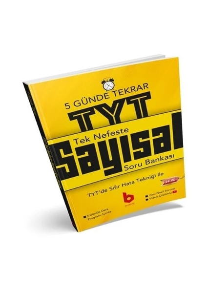 Tek Nefeste TYT Tekrar Sayısal Soru Bankası Basamak Yayınları