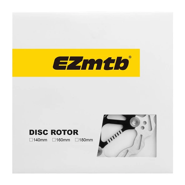 EzMTB 160 mm Bisiklet Disk Fren Rotoru 160mm 6 Vida MTB Performans Rotor Siyah - 4