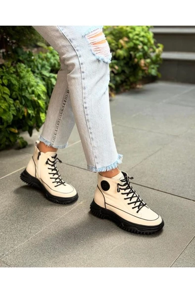 Guja 24K310-13 Kadın Bot Siyah Beyaz 36-41 - Resim 2