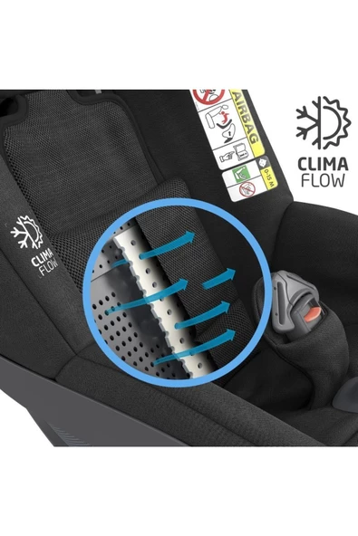 Maxi Cosi Pearl Adac'lı 0-18 Kg 360 Dönebilir Oto Koltuğu Authentic Black - Resim 4