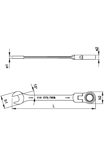 CETA MAFSALLI CIRCIR KOMBİNE ANAHTAR 13 MM - 2
