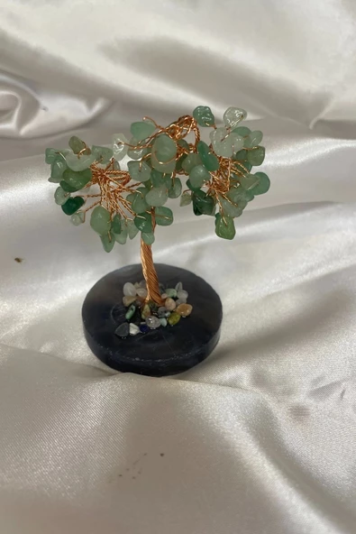 Doğaltaş Kaplan Gözü Taşı Doğal Taş Bakır Hayat Ağacı Stres Meditasyon Taşı Avanturin - 3