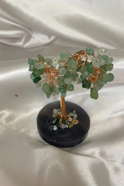 Doğaltaş Kaplan Gözü Taşı Doğal Taş Bakır Hayat Ağacı Stres Meditasyon Taşı Avanturin - 5