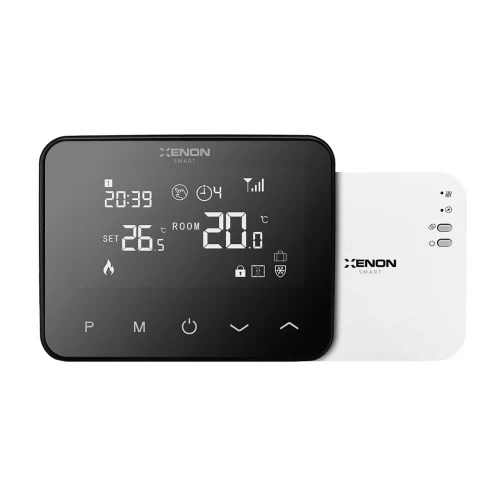 Xenon Smart Akıllı Wi-fi Bluetooth Termostat Siyah Kombi Modülü Mobil Kontrol X7402