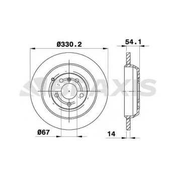 FREN DISKI ARKA ML-CLASS W164 05-11 R-CLASS W251 06-12 - BRAXIS AE0437