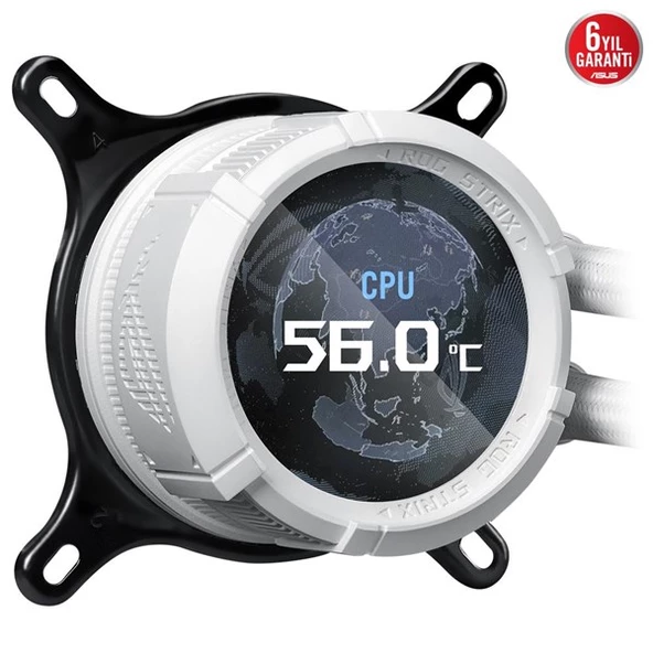ASUS 360MM ROG STRIX III 360 ARGB AM5-1700P SIVI SOĞUTMALI İŞLEMCİ FANI BEYAZ - Resim 5