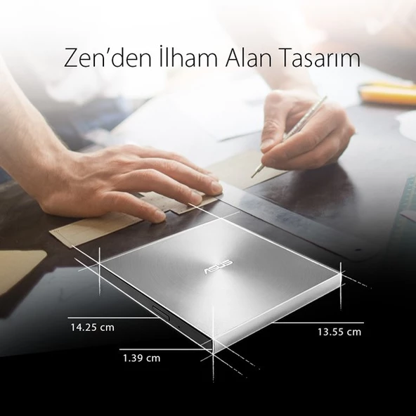 ASUS 8x ZENDRIVE SDRW-08U7M-U USB 2.0 Slim Harici DVD Yazıcı Siyah - 3